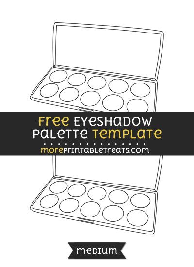 Free Eyeshadow Palette Template - Medium Makeup Pallet Template, Makeup Palette Template, Eyeshadow Palette Template, Makeup Pallets, Makeup Eyeshadow Palette, About Makeup, Technical Drawing, Makeup Palette, Girl Scouts