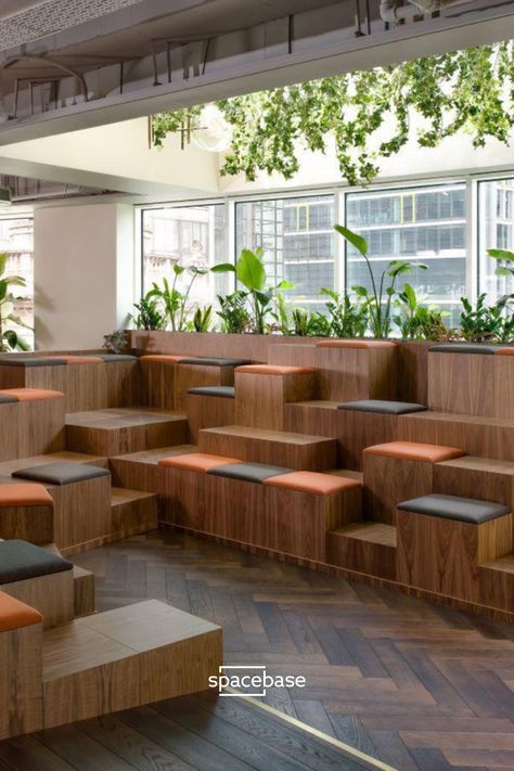 Flexible Work Space, Student Lounge, Auditorium Design, Tiered Seating, Cafe Seating, Liverpool Street, Lounge Design, Terrace Design, Working Space