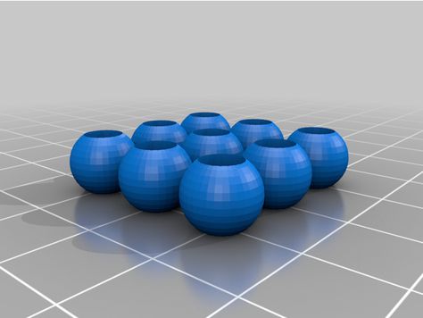 9mm Spherical Bead by stoshaughnessy - Thingiverse 3d Printed Beads, 3d Printed Buttons, 3d Printed Sensory Toys, 3d Printer, Art Sketches, 3d Printing, Beads, Art