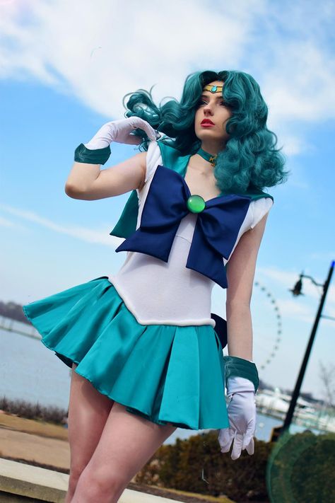 Sailor Neptune cosplay Sailor Neptune Cosplay, Sailor Jupiter Cosplay, Sailor Moon Costume, Haruka And Michiru, Magical Girl Aesthetic, Moon Cosplay, Sailor Moon Cosplay, Sailor Neptune, Anime Expo