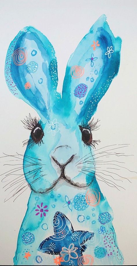 Drawing Bunnies, Hare Art, Easter Paintings, Bunny Watercolor, Learn Watercolor Painting, Bunny Painting, Watercolor Projects, Watercolor Paintings Easy, Easter Art