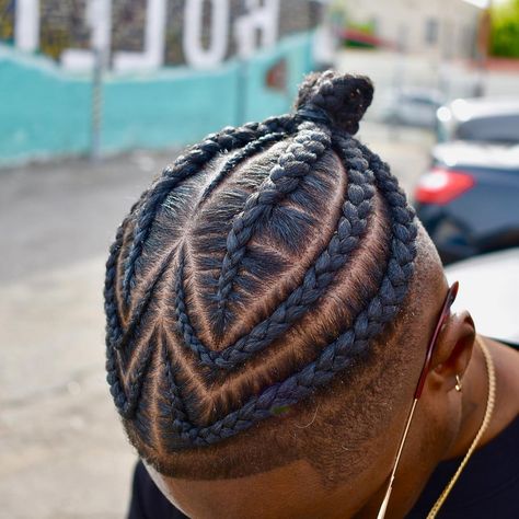 Nothing like Clean Braids on a Clean Fade 🤑��� Make Braid Styles, Boys Braids, Cornrow Designs, Braids With Fade, Braided Man Bun, Braid Styles For Men, Trendy We Fryzurach, Boy Braids Hairstyles, Cornrow Hairstyles For Men