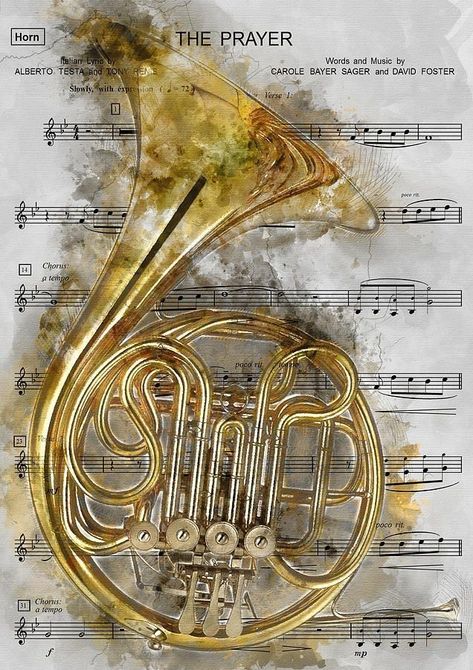 French Horn Music, Famous Musicals, Decoupage Papers, Music Background, Band Nerd, Classic Music, French Horn, Music Backgrounds, Music Artwork