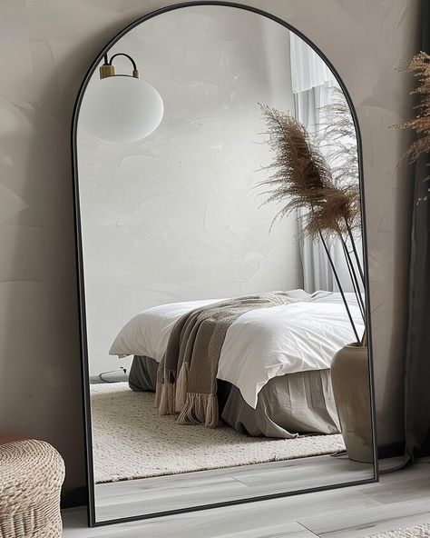 undefined Mirror Wall Decor Bedroom Ideas, Oversized Mirror Bedroom, Mirror Wall Decor Bedroom, Oversized Floor Mirror, Floor Length Mirror, Floor Standing Mirror, Mantel Mirrors, Circular Mirror, Length Mirror