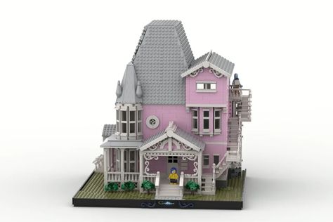 Coraline is a 2009 stop motion animation film which centers a around coraline, a young girl who finds a door that leads to a different world. it has ... Coraline Lego, Pink Palace Coraline Diy, Pink House Coraline, Pink Palace Coraline Drawing, Coraline Lego Set, Pink Palace Coraline Dollhouse, The Pink Palace, Stop Motion Animation, Pink Palace