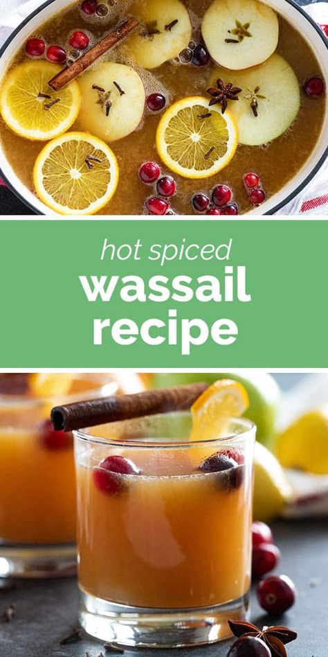 Perfect for winter celebrations or for warming up on a cold night, this hot Wassail Recipe is filled with spices and sweet juice flavors. It’s sweet and spicy and so warm and comforting! Hot Wassail Recipe, Wassail Recipe Crockpot, Traditional Wassail Recipe, Hanukkah Recipes, Wassail Recipe, Holiday Entertaining Food, Food Innovation, Juice Flavors, Holiday Favorite Recipes