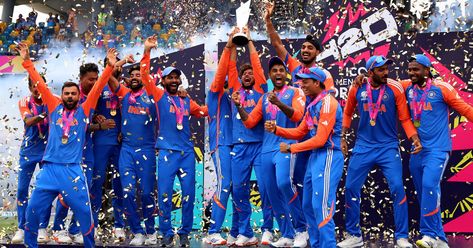 India Wins T20 Cricket World Cup, Stamping Its Domination of the Sport: In India, cricket has become immensely profitable and a destination for the world’s best players. But a tournament victory... https://www.nytimes.com/2024/06/30/world/asia/india-wins-cricket-world-cup.html Indian Cricket Team, India Cricket Team, T20 Cricket, India Win, Indian Cricket, T20 World Cup, Cricket Teams, Cricket World Cup, Book Talk