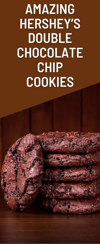 If you are an avid chocolate lover, you can’t pass up these amazing Hershey’s double chocolate chip cookies. They are sure to be a family favorite. Oozing with chocolate goodness, these cookies are a dream. No matter the occasion, these scrumptious cookies will be a big hit. Hershey Double Chocolate Chip Cookies, Hershey Chocolate Cookies Recipe, Hersey Chocolate Chip Cookies, Hershey’s Chocolate Chip Cookies, Hershey Cookie Recipes, Hersheys Chocolate Chip Cookies Recipe, Hershey Cocoa Recipes, Hersey Cocoa Recipes, Hershey Chocolate Cookies