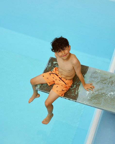 Explore all our swim shorts and be ready for the diving board 💦 #nameitkids Diving Board, Pull Sweat, Summer Jacket, Playsuit Romper, Printed Swim, Be Ready, Snow Suit, Nice Shorts, All Over