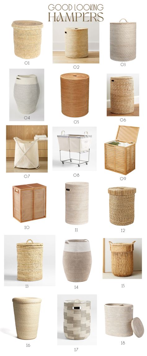 pretty everything : good looking clothes hampers – almost makes perfect Basket Laundry Hamper, Boho Hamper Laundry Baskets, Woven Laundry Hamper, Two Sided Laundry Hamper, Discreet Laundry Hamper, Laundry Bin With Lid, Stylish Laundry Hamper, Japandi Laundry Basket, Modern Laundry Hamper