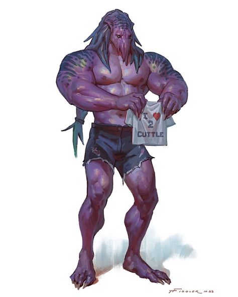 Taran Fiddler, Dungeons And Dragons Races, Human Anatomy For Artists, Alien Concept Art, Fantasy Creatures Art, Creature Concept Art, Sketchbook Inspiration, Monster Art, Creature Concept