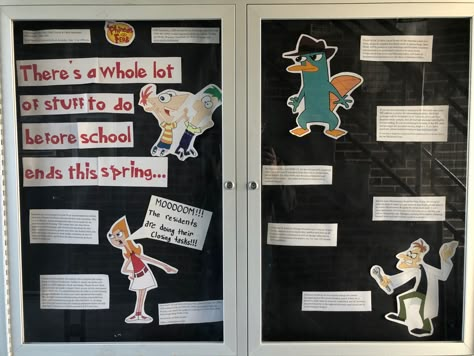 Phineas And Ferb Bulletin Board, Res Life Bulletin Boards, Inspirational Bulletin Boards, February Bulletin Boards, Creative Bulletin Boards, Ra Door Decs, Ra Themes, Bulletin Boards Theme, Resident Advisor