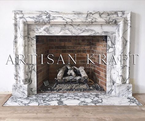 This is a photo of a Modern Bolection Marble Fireplace carved from marble. Carrara style frame fireplace surround. Marble Gas Fireplace, Marble Fireplace Hearth, Marble Mantel Fireplace, Fireplace Ideas Marble, Carrera Marble Fireplace, Marble Mantle, Traditional Marble Fireplace, Modern Marble Fireplace, Modern Fireplace Surround