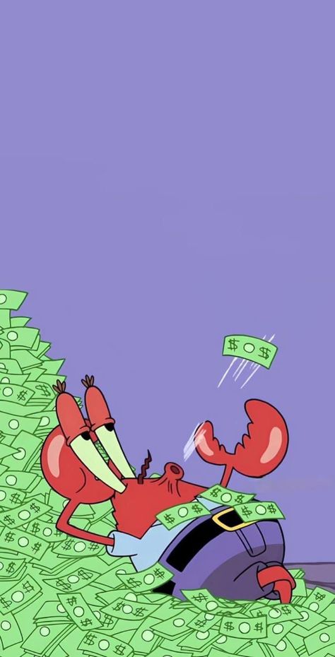 Cartoon Money Wallpapers, Money Cartoon Wallpaper, Spongebob Characters Wallpaper, Cool Spongebob Wallpapers, Mr Krabs Wallpaper, Sponge Bob Wallpapers, Mr Krabs Money, Cool Ipad Wallpapers, Spongebob Wallpaper Aesthetic