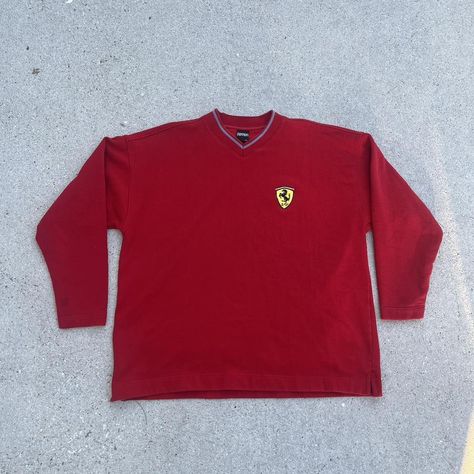 Vintage 1999 F1 Ferrari Team Racing Embroidered... - Depop Vintage Ferrari Clothes, Ferrari Clothes, Ferrari Shirt, Ferrari Vintage, Vintage Ferrari, F1 Ferrari, Embroidered Sweatshirt, Embroidered Sweatshirts, I Wish I Had