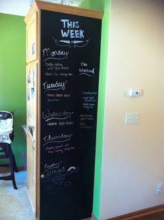 Create a chalkboard calendar on the side of a cabinet with chalkboard ConTact Paper - this stuff is GREAT! $8 a roll on Amazon and easy to use. Chalkboard Contact Paper, Chalkboard Calendar, Contact Paper, I Can Do It, Roll On, Remodel Ideas, Getting Old, Our House, Chalkboard Quote Art