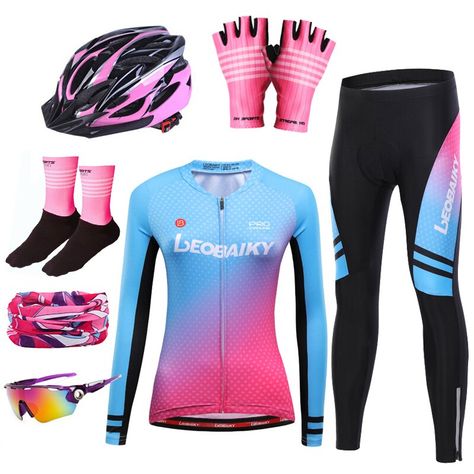 Ladies Sports Wear, Women Cycling Jersey, Cycling Clothes, Women Cycling, Bike Clothing, Womens Cycling Clothes, Racing Bike, Sports Wear Women, Bicycle Women