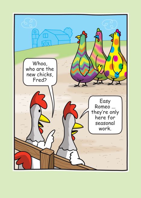 Funny Easter Egg Dyed Chickens Humor card Chicken Cartoon Funny, Holiday Memes, Easter Jokes, Happy Easter Funny, Funny Easter Eggs, Happy Easter Quotes, Easter Funny, Easter Cartoons, Modern Easter