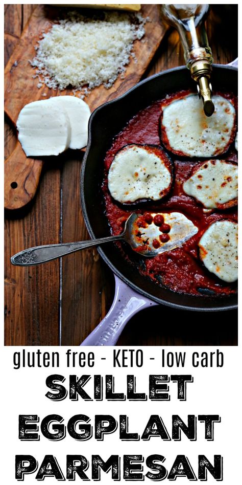 Skillet Eggplant, Keto Eggplant, Lighter Recipes, Best Diet Foods, Carb Dinner, Vegetarian Entrees, Eggplant Parmesan, Vegetarian Keto, Low Carb Vegetarian