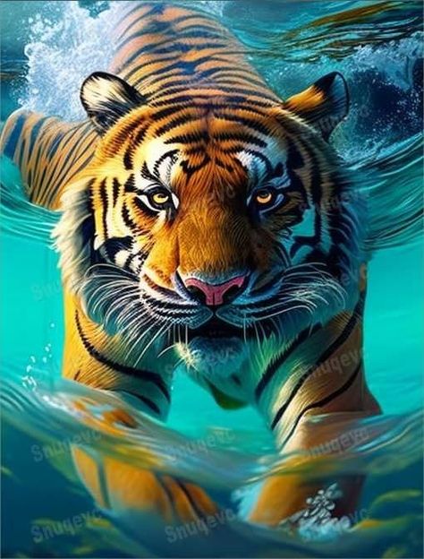 Amazon.com: Swimming Tiger Canvas Wall Art - 8x12Inch Vintage Painted Animal Print Poster, Living Room Office Study Home Classroom Wall Decor Framed Hangable: Posters & Prints Swimming Tiger, Study Home, Poster Living Room, Tiger Canvas, Home Classroom, Classroom Wall Decor, Classroom Walls, Study Office, Frame Wall Decor