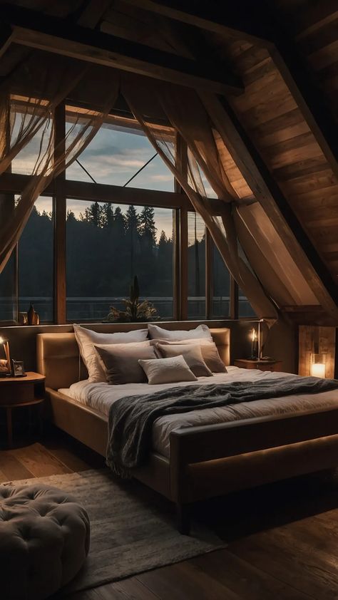 Cozying Up to Nature: 15 Bedroom Decor Ideas 34 Old Room Decor, Nature Bedroom Ideas, Nature Bedroom, Nature Inspired Bedroom, Cozy Ideas, Natural Bedroom, Warm Bedroom, Wilderness Lodge, Dream Life House