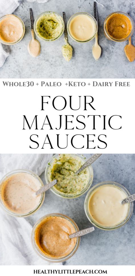 Whole30 Sauces, Whole 30 Sauces, Peach Healthy, Paleo Sauces, Keto Sauces, Healthy Sauces, Light Sauce, Whole30 Keto, Keto Paleo