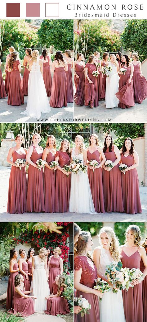 Cinnamon Rose Bridesmaid, Rose Bridesmaid, Cinnamon Rose, Summer Bridesmaid Dresses, Western Wedding Dresses, Rose Bridesmaid Dresses, Stunning Bridesmaid Dresses, Colors Wedding, Dusty Rose Dress