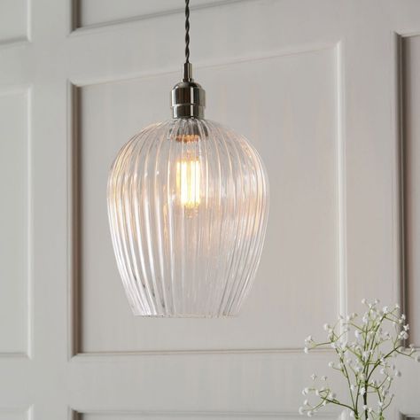 You are all loving our Hoburne Pendants at the moment 😍 #home #homedecor #interiorlighting #lightinginspo #lighting Breakfast Bar Lights Pendant Lamps, Ribbed Pendant Light, Cottage Wall Lights, Hall Lighting Ideas, House Lounge, Moms Kitchen, Breakfast Bar Lighting, Glass Pendant Ceiling Light, Glass Ceiling Pendant