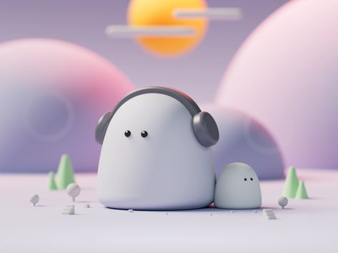 The cute things #001 by Tran Mau Tri Tam ✪ for UI8 on Dribbble Cute Aesthetic Pfp, Kids Branding Design, 3d Cinema, Simple Character, Blender Tutorial, Low Poly Art, Aesthetic Pfp, 3d Modelling, Cute Aesthetic