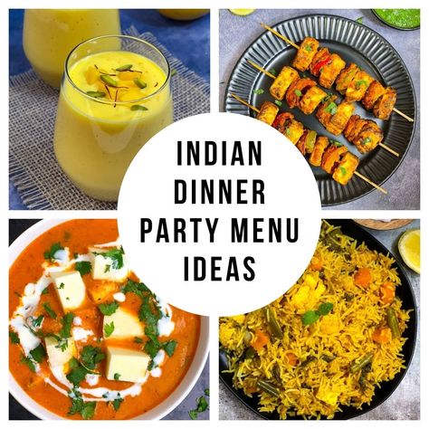 Indian Party Menu Ideas Lunch Party Menu, Indian Vegetarian Dinner Recipes, Indian Dinner Menu, Birthday Dinner Recipes, Vegetarian Dinner Party, Birthday Dinner Menu, Indian Dinner Recipes, Lunch Party, Indian Dinner