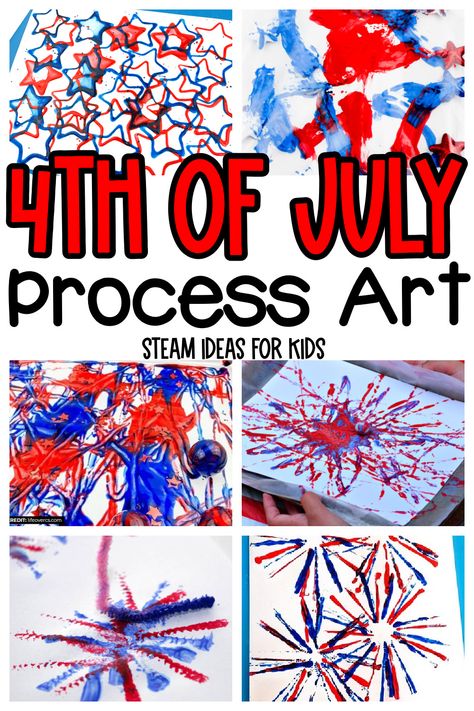 Fourth Of July Art Projects For Toddlers, 4th Of July Toddler Crafts Hand Prints, 4th Of July Process Art Preschool, Fourth Of July Painting For Kids, 4th Of July Preschool Art, Fourth Of July Art Preschool, 4th Of July Process Art, Fourth Of July Art Projects For Kids, Fourth Of July Crafts For Kids Preschool