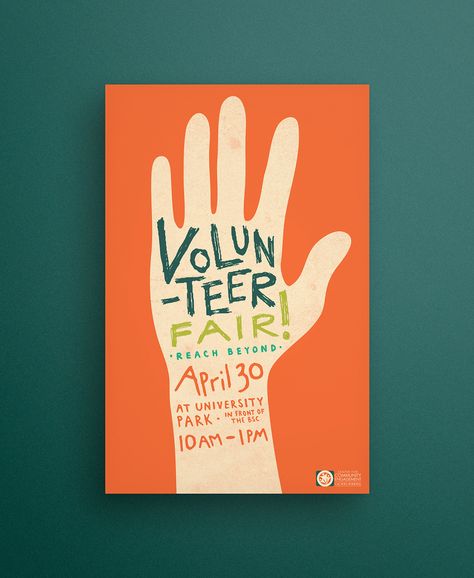 Volunteer Fair Campaign on Behance Event Campaign Design, Volunteer Flyer Design, Community Poster Design, Volunteer Poster Design, Campaign Posters Design, Ad Campaign Design, Volunteer Design, Charity Event Poster, Volunteer Fair