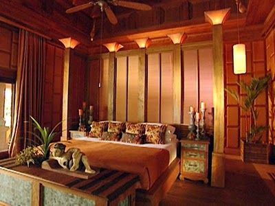 Thai Bedroom, Asian Style Bedrooms, Romantic Bedroom Lighting, Romantic Bedroom Design, Bedroom Lighting Design, Asian Interior Design, Bed Classic, Asian Interior, Asian Homes