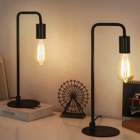 Industrial Table Lamps, Table Lamps Vintage, Nightstand Lamps, Lamps For Bedroom, Lamps Vintage, Classic Table Lamp, Desk Lamp Office, Lamps Bedroom, Vintage Nightstand