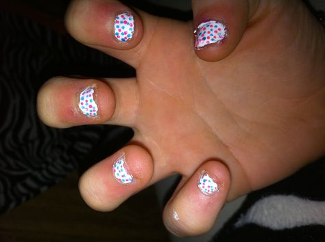 Cute nail art for really short nails Cute Nail Inspo For Short Nails, Short Nails For Cheerleaders, Cute Extra Short Nails, Really Really Short Nails, Short Basic Nail Ideas, Short Painted Nails Simple, Regular Nail Polish Ideas Short Nails, Cute Short Gel Nails Ideas, Nails Really Short