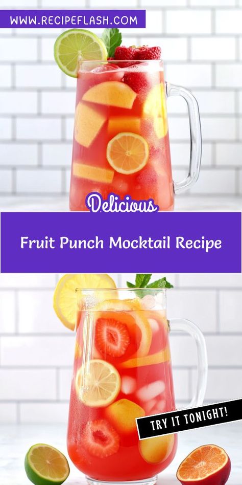 Virgin Punch Recipes Parties, Fruit Punch Mocktail, Simple Mocktails Non Alcoholic, Mexican Punch Recipe, Fruit Punch Recipes Non Alcoholic, Easy Punch Recipes Non Alcoholic, Non Alcoholic Punch Recipes, Moscato Wine Punch, Punch Non Alcoholic