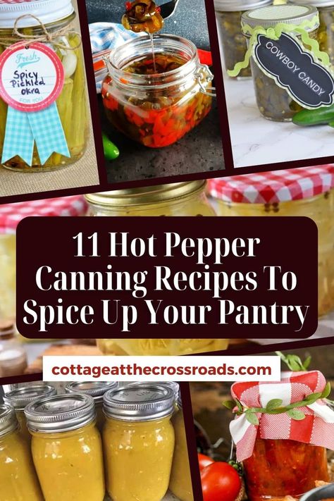 Canning Recipes For Hot Peppers, Canning Hot Peppers Recipes, Pepper Canning Recipes, Canned Hot Peppers Recipes, Can Hot Peppers, Canning Hot Peppers, Hot Pepper Recipes, Pickled Banana Peppers, Hot Pepper Jelly