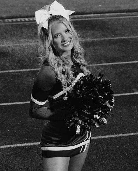 Individual Cheer Pose Ideas, Cheer Hair For Pictures, Hair For Cheer Pictures, Cheer Photo Hairstyles, Cheer Hairstyles For Pictures, One Person Cheer Poses, Cheer Pictures Professional, Individual Cheer Photos, Cheer Professional Pictures