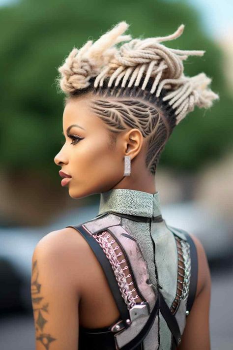 64 Twisted Hairstyles Rock Bold and Braided Mohawks (Concept Design) - StileStack Unconventional Hairstyles, Intricate Braids, Space Hair, Braids With Shaved Sides, Mermaid Hair Color, Gorgeous Braids, Shaved Side Hairstyles, Twisted Hair, Mohawk Braid