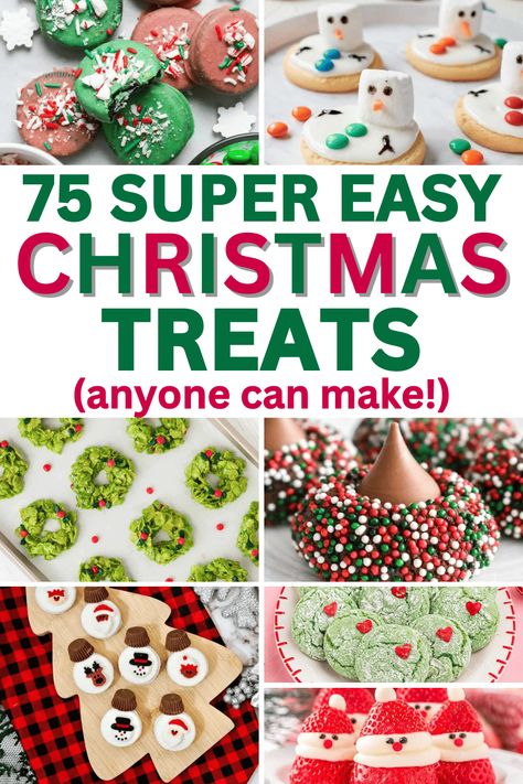 Christmas Sweets Easy, Homemade Christmas Treats, Christmas Sweets Recipes, Cute Christmas Desserts, Christmas Treats To Make, Fun Holiday Treats, Easy Holiday Treats, Xmas Treats, Easy Christmas Treats