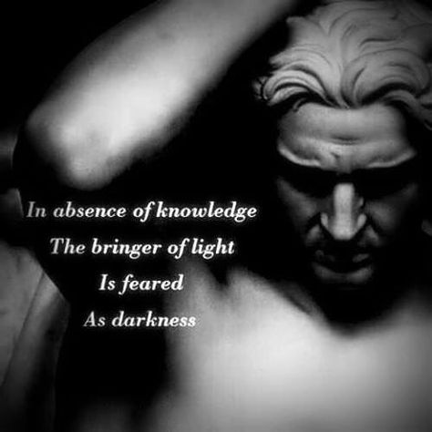 In the absence of knowledge  The bringer of light  Is feared  As darkness Satanic Rules, Lord Lucifer, Spiritual Satanism, Theistic Satanism, Satanic Bible, Bringer Of Light, Lucifer Quote, The Satanic Bible, Chaos Magick