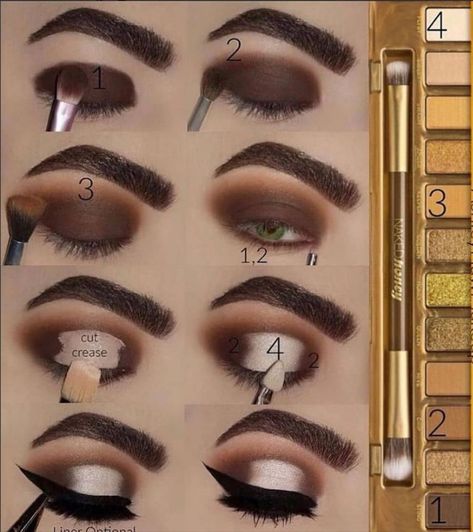 How to draw eyeshadow makeup tutorials step by step? - Lilyart Smokey Eye Makeup Steps, Makeup Pictorial, Makeup Order, Makeup Tutorial Eyeshadow, Eye Makeup Pictures, Eye Makeup Steps, Pinterest Makeup, Eye Makeup Designs, Makeup Step By Step