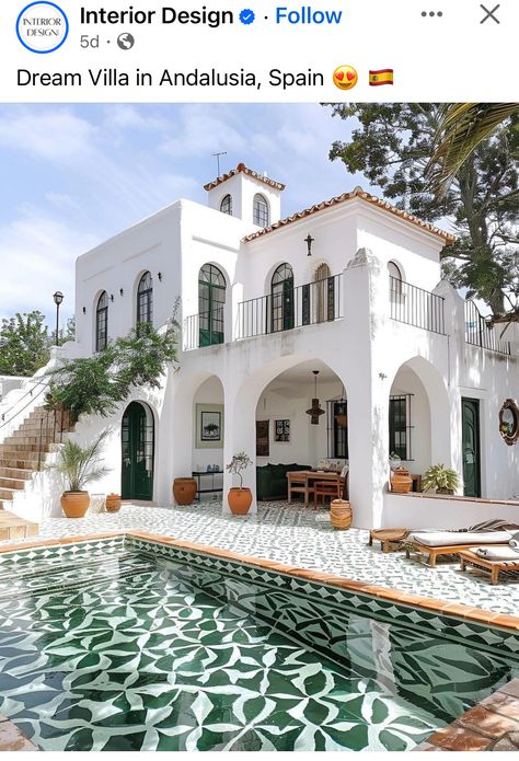 Spaniard Style Home, Spanish Style Homes, Tile Work, Spanish Style, Andalusia, Style Home, House Exterior, Dream House, Spain