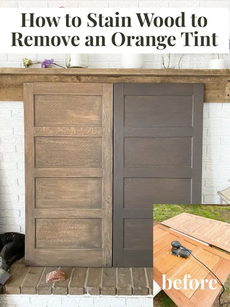 How to remove an wood stained piece of furniture that has a orange cast even after sanding. Staining Over Stained Wood, How To Restain Wood Trim, How To Get Orange Out Of Wood, How To Get Rid Of Orange Wood Stain, Get Orange Out Of Wood, How To Stain Over Stain Without Sanding, How To Remove Orange Tones From Wood, Staining Orange Wood, How To Tone Down Orange Wood