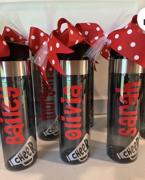 Cheerleading Team Gifts, Cheer Spirit Sticks, Cheer Crafts, Cricut Expression Projects, Cheer Banquet, Cheerleader Gifts, Cheer Team Gifts, Cheerleading Coaching, Booster Club