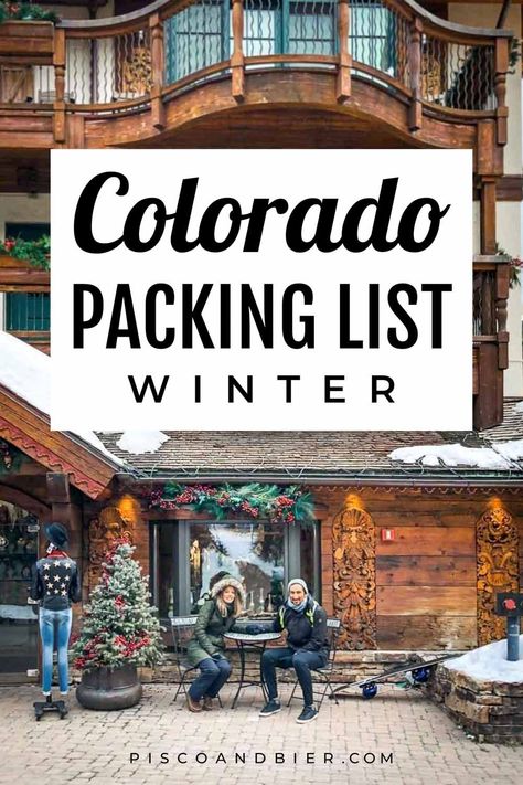 Packing list for Colorado winter: What to pack for Colorado in winter? Looking for a Colorado packing list winter? Here's Colorado winter weekend packing list with everything you need for Colorado in winter. Pack For Colorado Winter, What To Wear Colorado Winter, How To Dress In Colorado Winter, Colorado Winter Packing List, What To Pack For A Ski Trip To Colorado, Packing For Breckenridge Colorado, Winter Outfits For Colorado, Colorado In February Outfits, Colorado In January