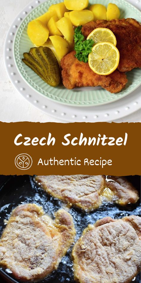 Easy Czech Recipes, Foreign Dinner Recipes, Czech Food Recipes, Czech Recipes Traditional, Bohemian Food, German Schnitzel, Czech Desserts, Czech Food, Pork Loin Roast Recipes