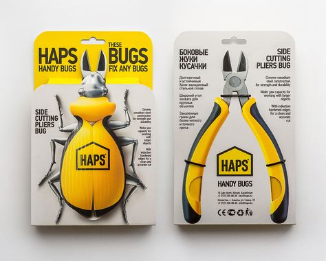 HAPS Handy Bugs Make For a Clever Concept — The Dieline | Packaging & Branding Design & Innovation News Tool Packaging, Tools Packaging, Blister Packaging, Creative Package, Graphic Design Packaging, Flower Packaging, Packing Design, Tea Packaging, Creative Packaging Design