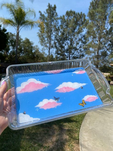 Rolling Tray Paint Ideas, Rose Hotel, Easy Diys, Amazonite Jewelry, Painted Trays, Paint Tray, Tray Diy, Rolling Tray, Decorative Dish