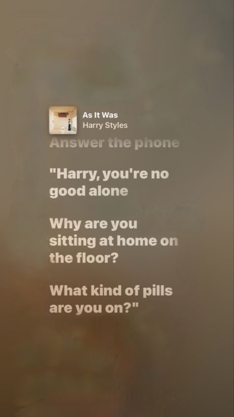 light brown and first green gradient with ‘As it Was’ by Harry Styles lyrics As It Was Harry Styles Wallpaper, As It Was Lyrics, Spotify Drawing, As It Was Harry Styles, Harry Styles Funny, Lyrics Wallpaper, Harry Styles Wallpaper, As It Was, Song Lyrics